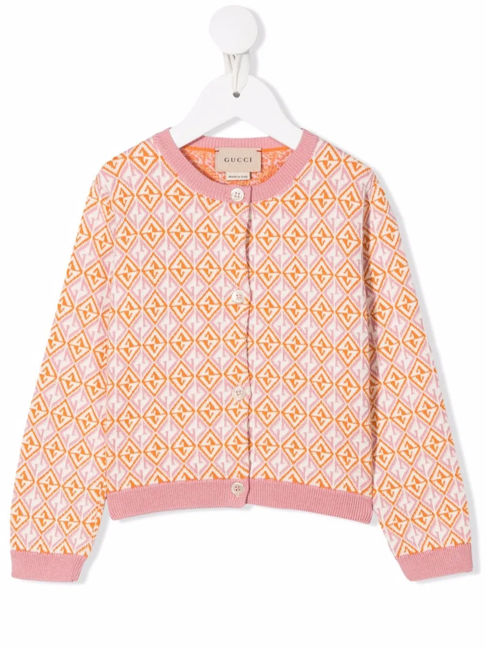 

Gucci Kids monogram-print cardigan - Pink