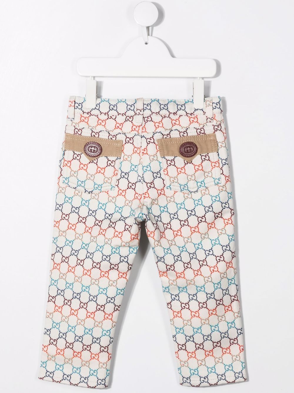 Gucci Kids Broek met GG print - Beige