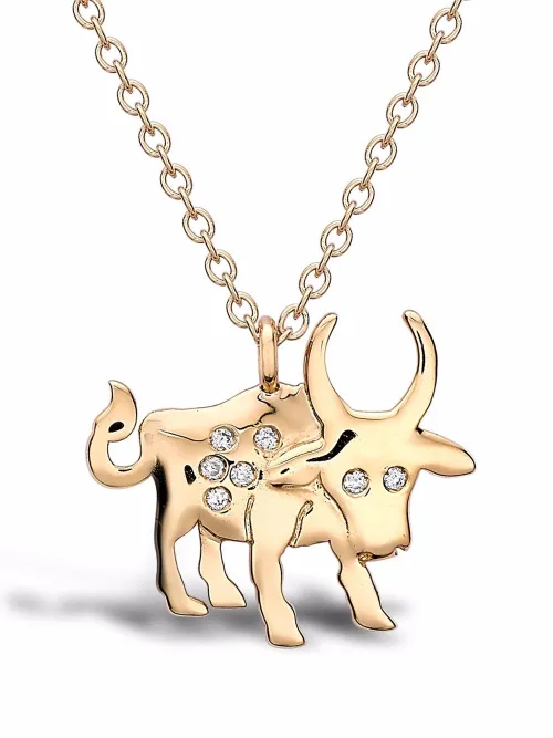 Collier en 18ct à pendentif Ox serti de diamants - Pragnell - Modalova