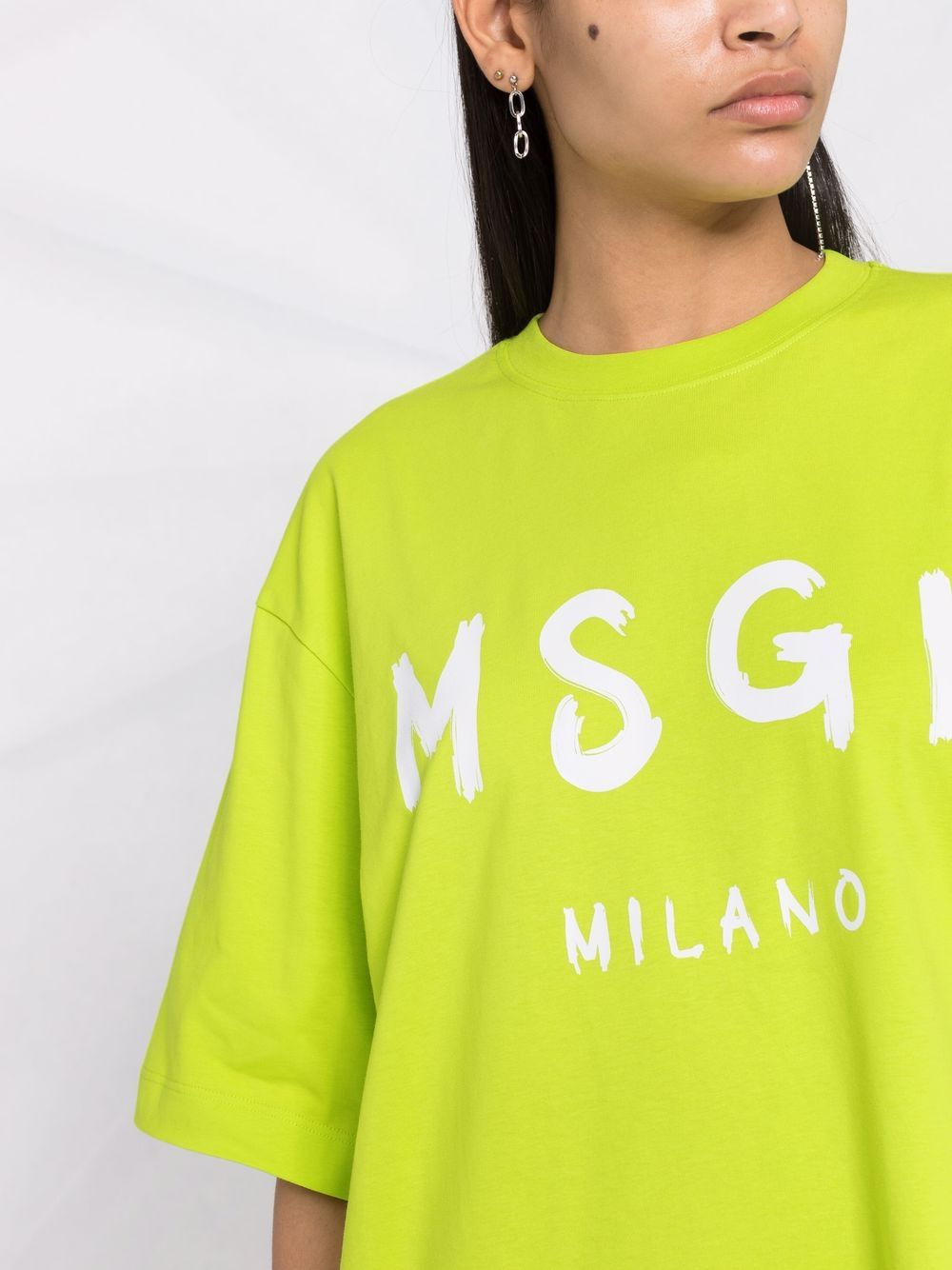 фото Msgm платье-футболка с логотипом