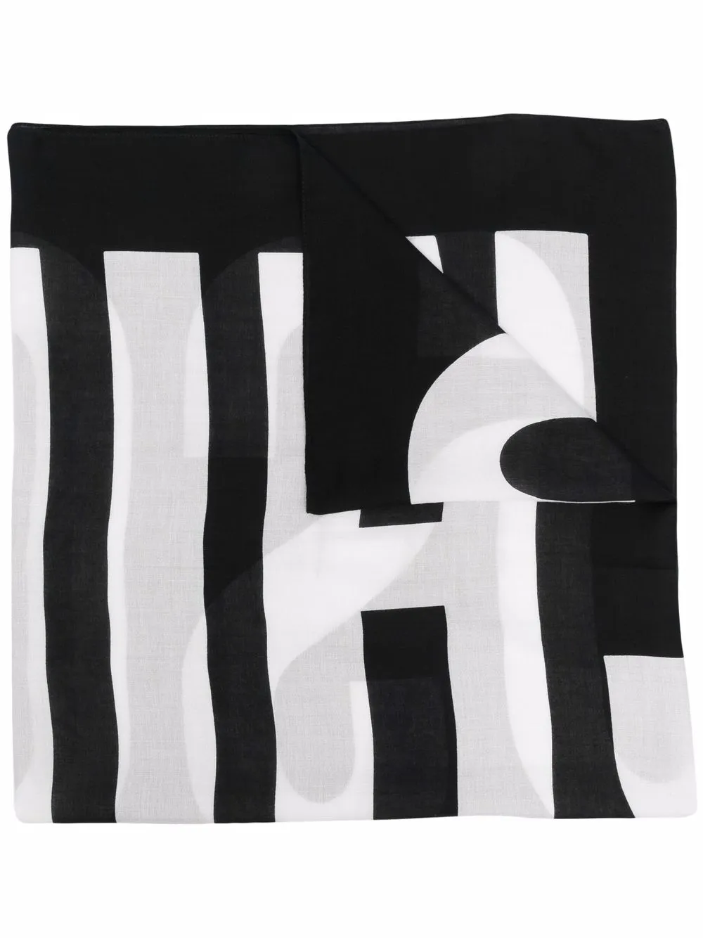 Moschino logo embroidered scarf - Black