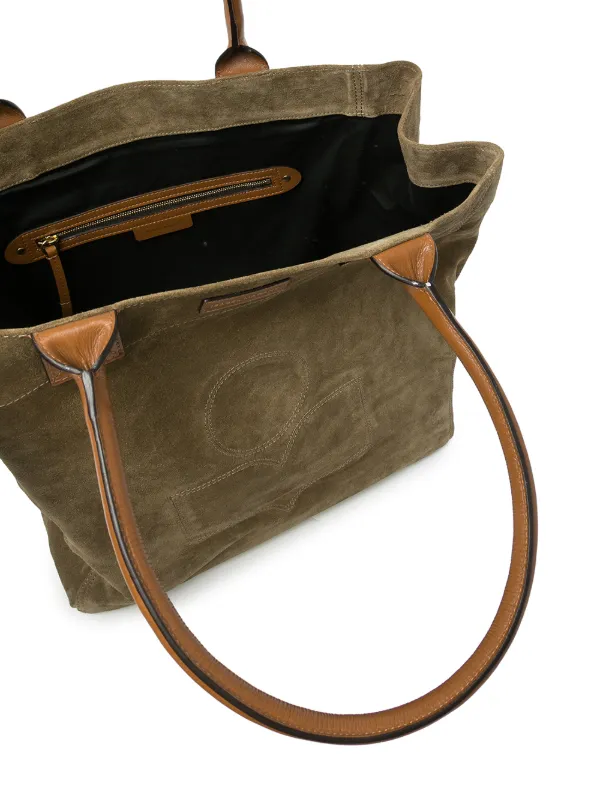 Brown suede 2025 tote bag