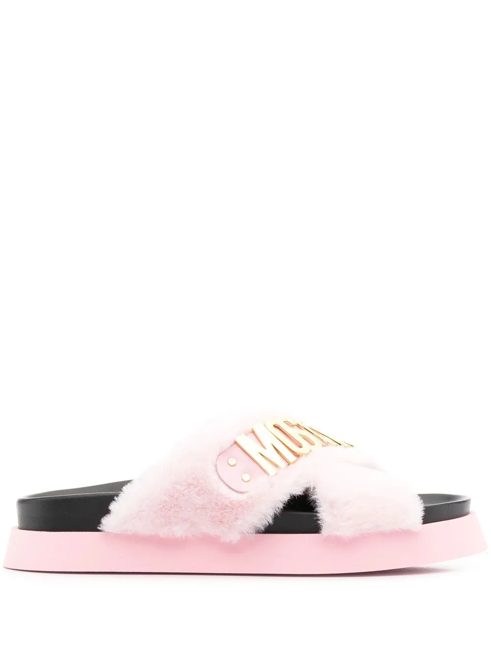 

Moschino flip flops con logo - Rosado