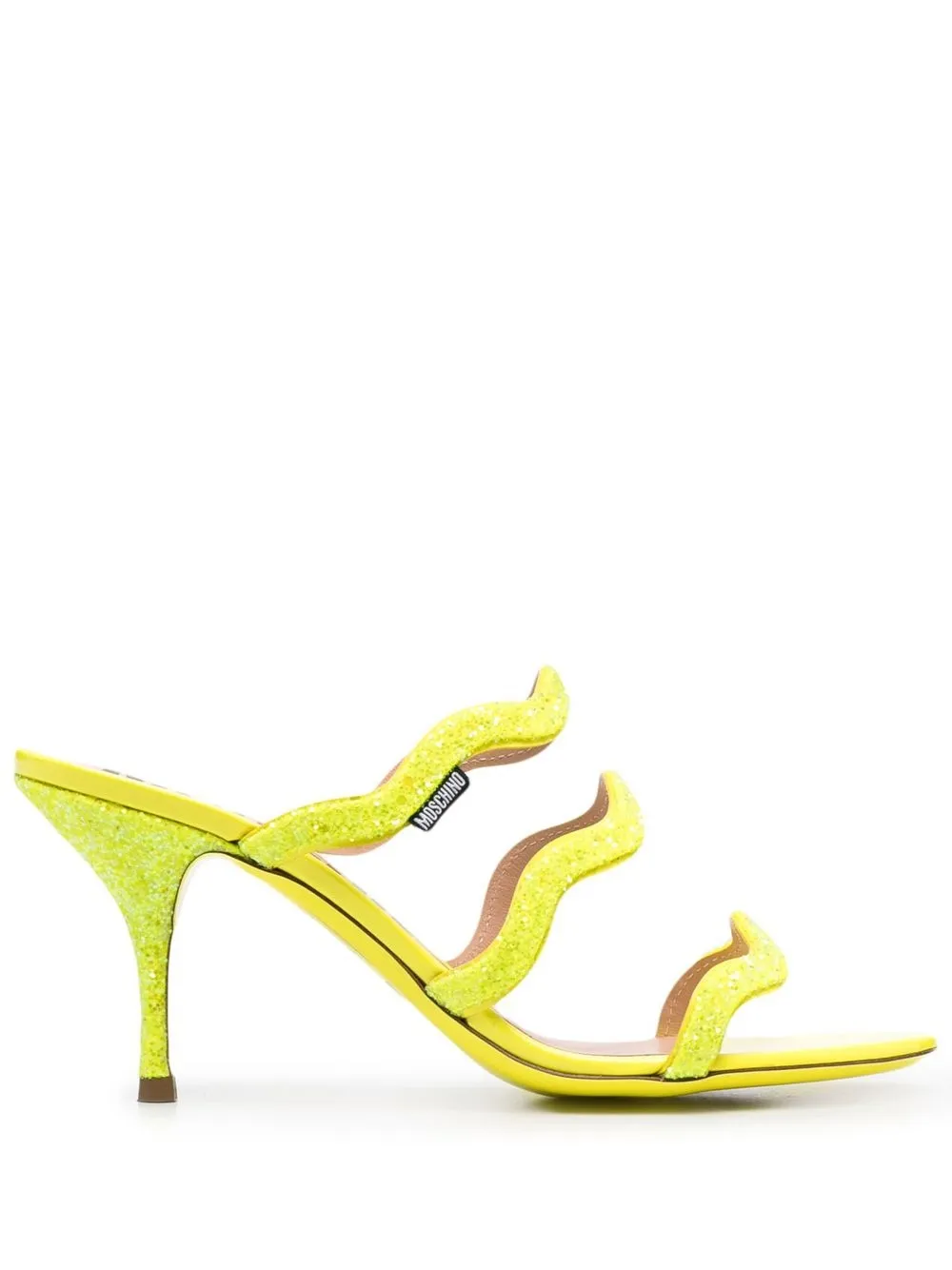 90mm wave triple-strap sandals