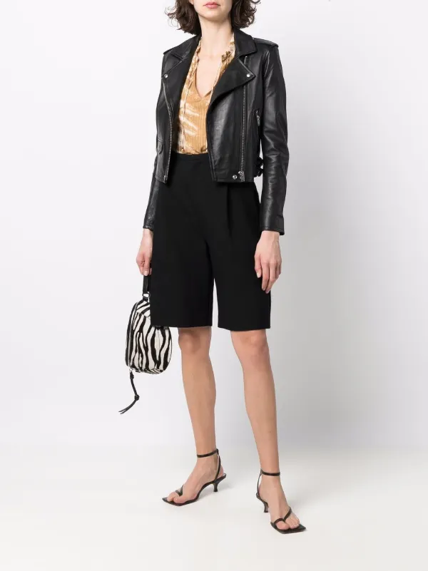 iro cropped leather jacket