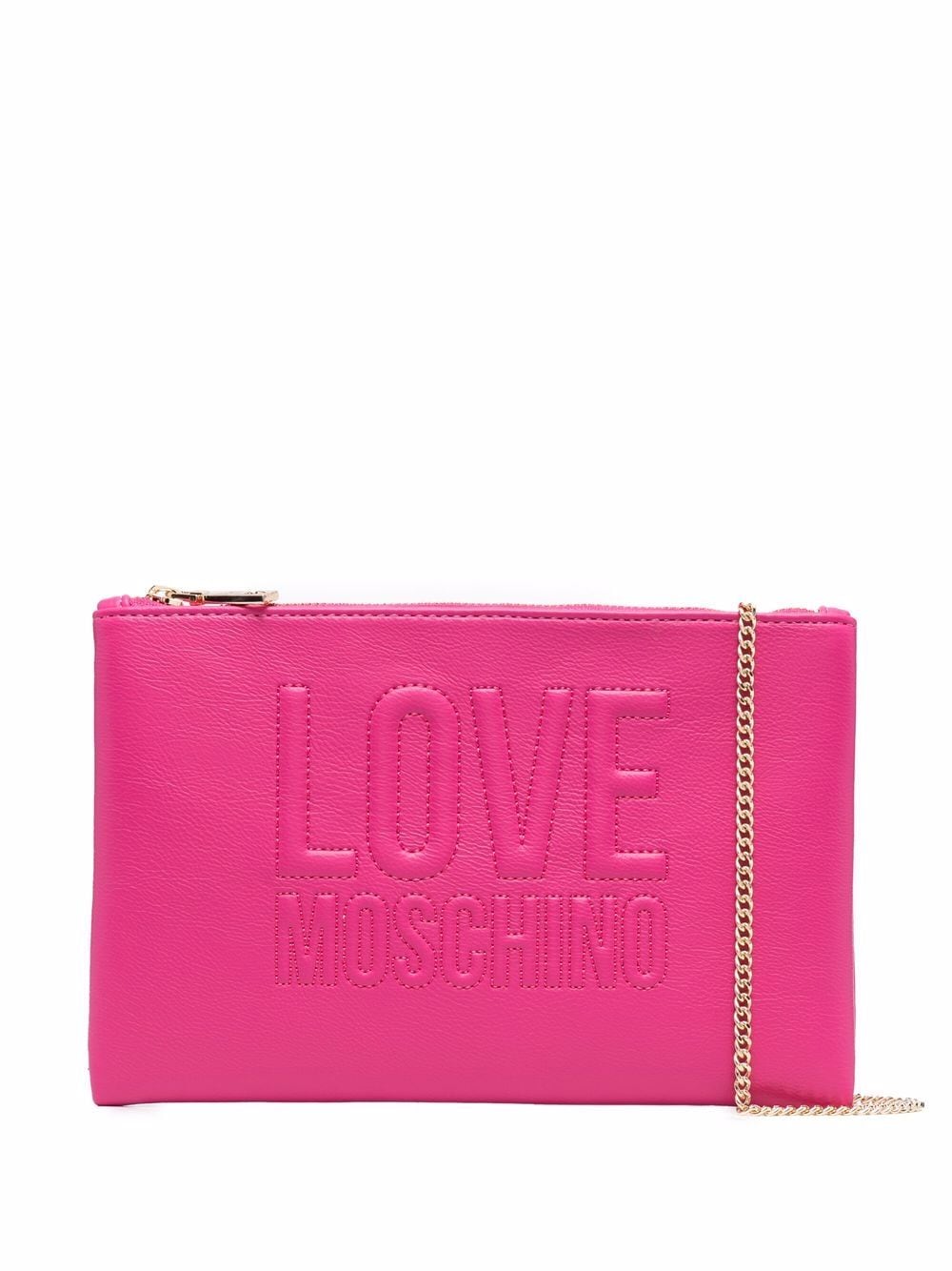 фото Love moschino клатч с тисненым логотипом