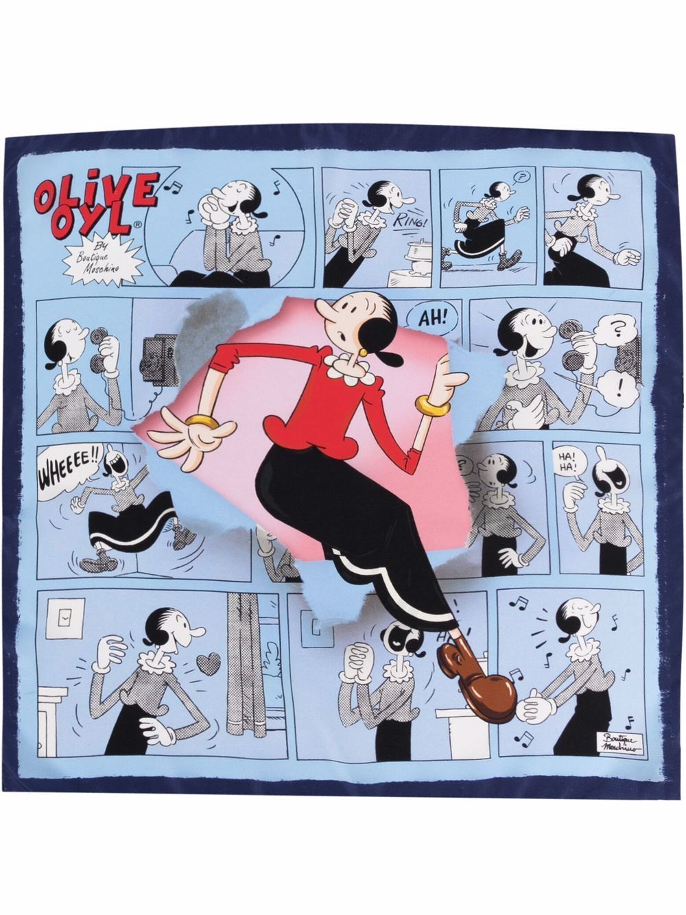 фото Moschino платок с принтом olive oyl