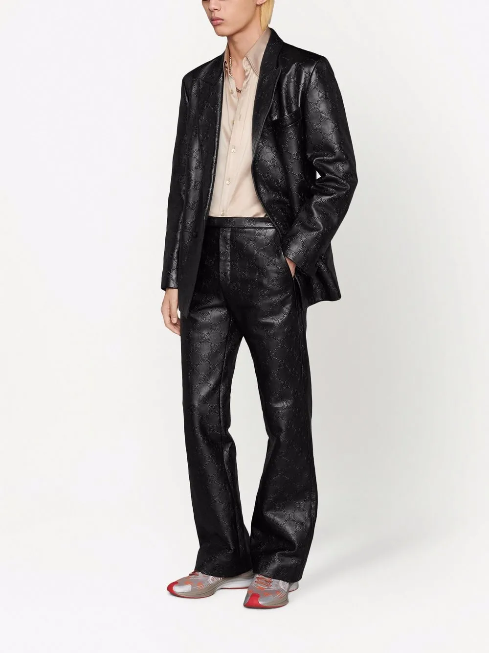 Gucci Overhemd met puntige kraag - Beige