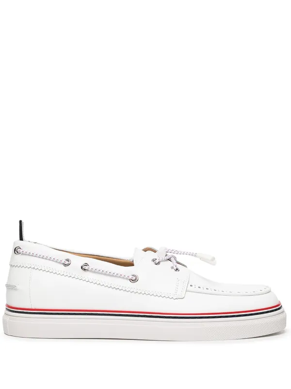 Shop Thom Browne Toggle Fastening Boat Shoes With Express Delivery Farfetch