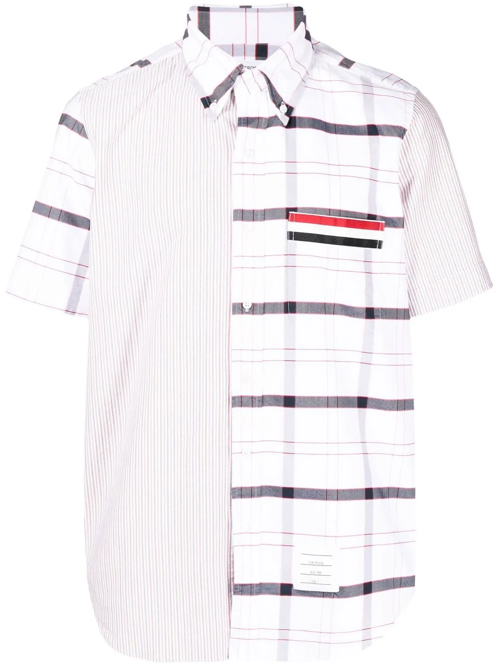 

Thom Browne camisa con diseño patchwork - Blanco