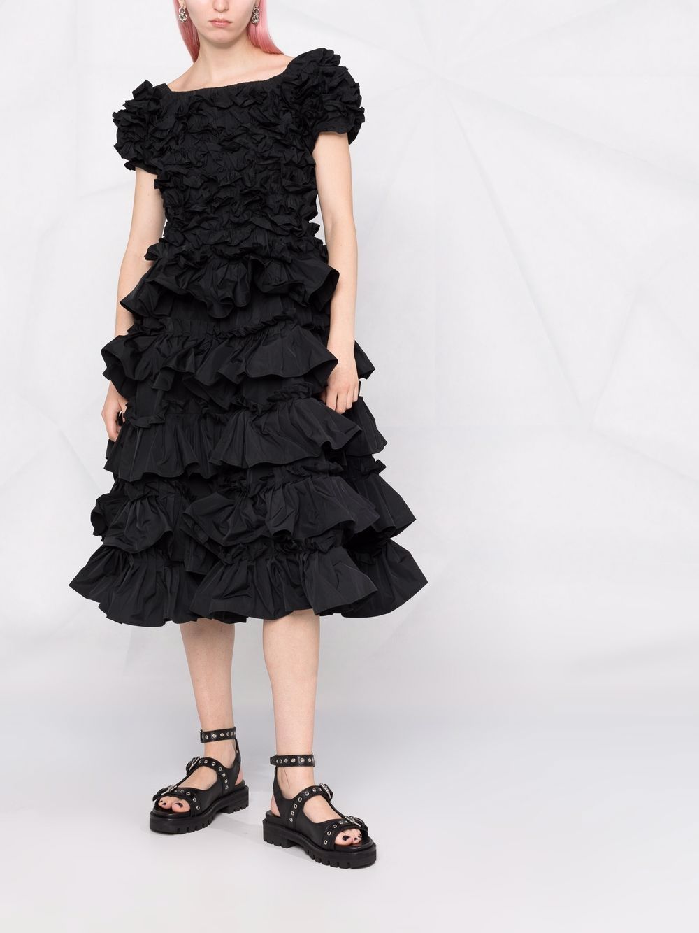 фото Red valentino ruffled flared dress