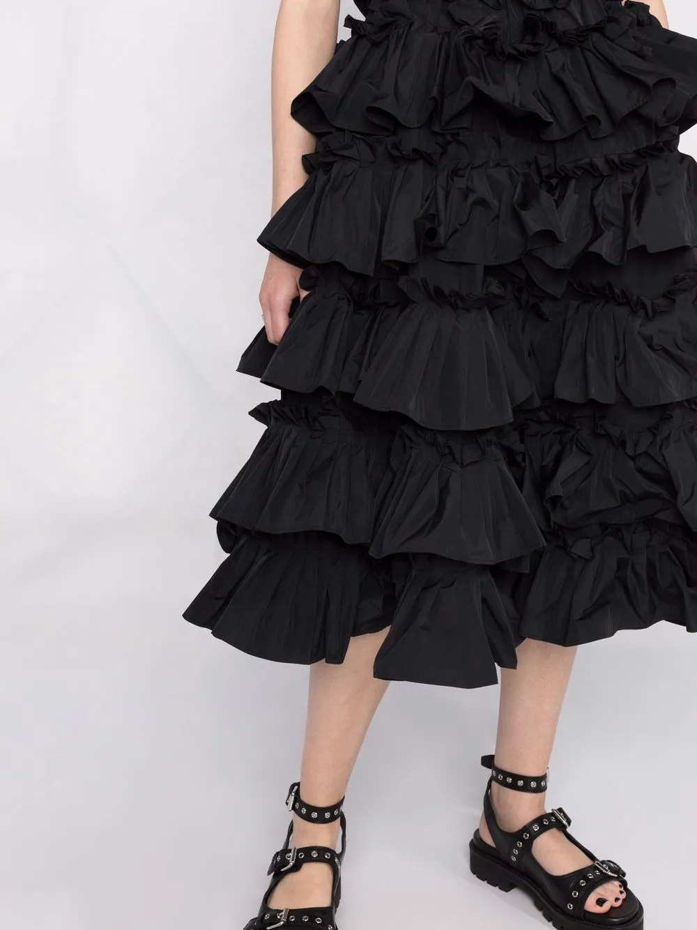 RED Valentino Jurk met ruches Zwart