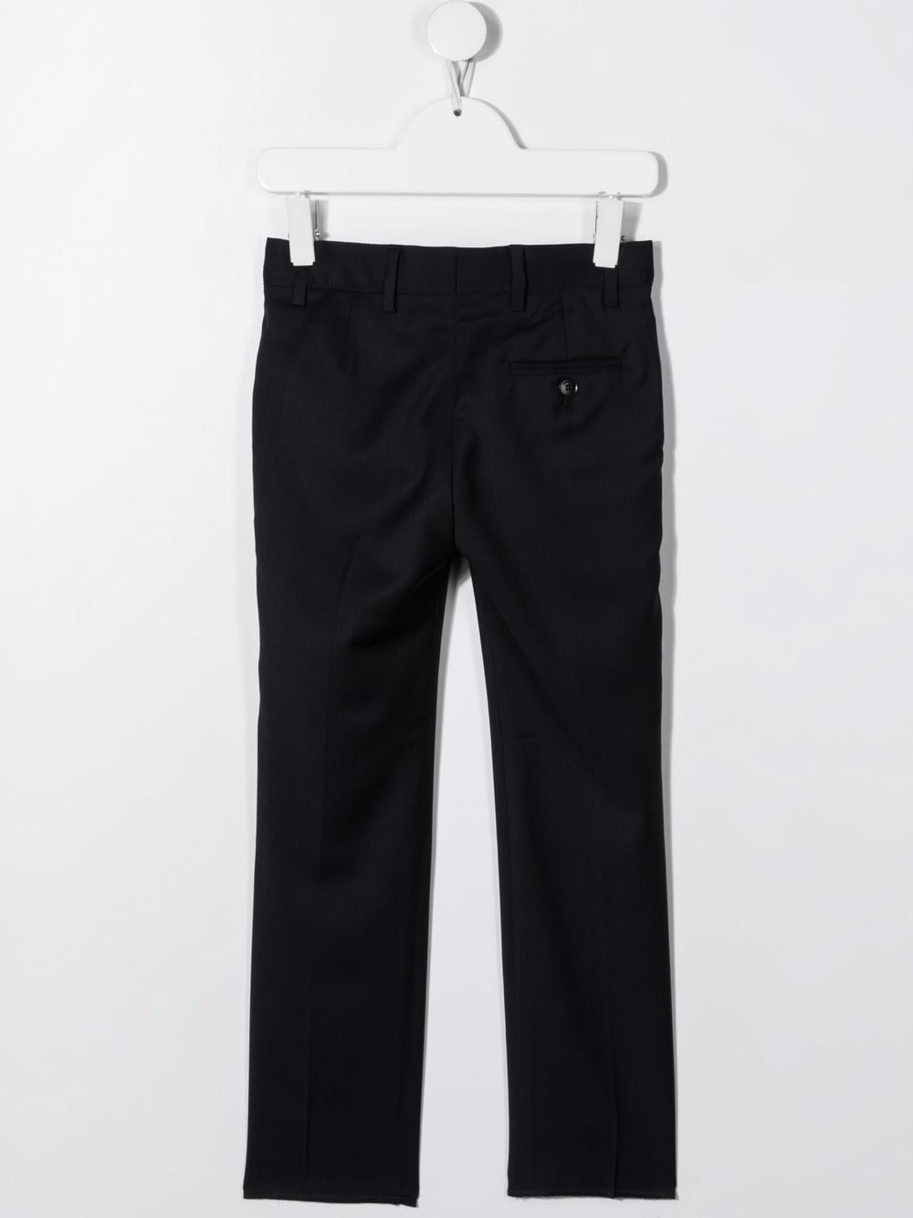 Shop Emporio Armani Slim-cut Tailored Trousers In Blue