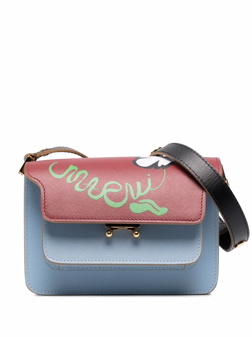 

Marni bolsa crossbody Trunk mediana - Azul