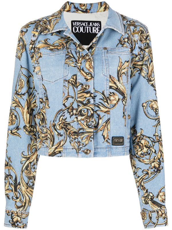 Versace Jeans Couture Regalia Baroque Print Denim Jacket - Farfetch