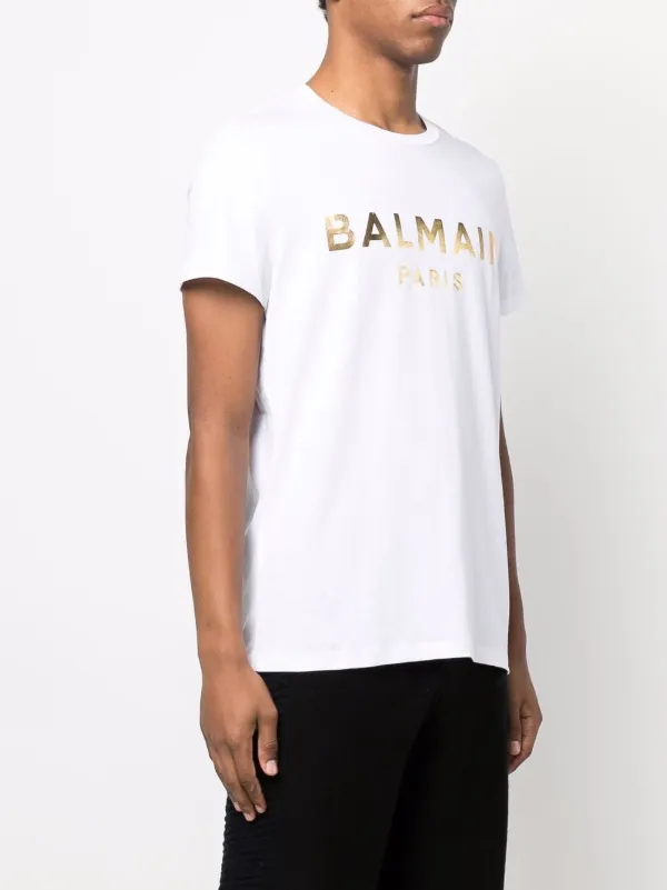 balmain metallic t shirt