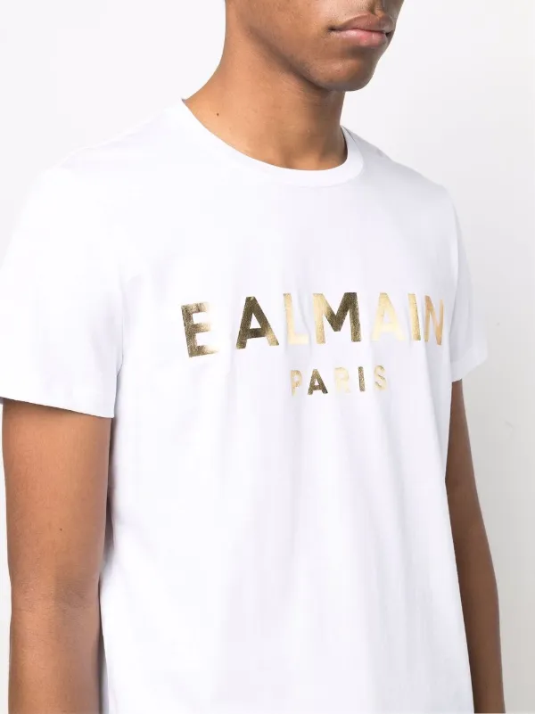 balmain metallic t shirt