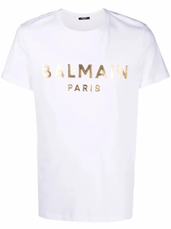 balmain metallic t shirt