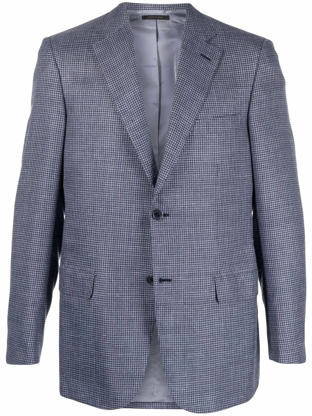 

Brioni blazer con motivo pied de poule - Azul