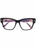 TOM FORD Eyewear tortoise square-frame glasses - Black