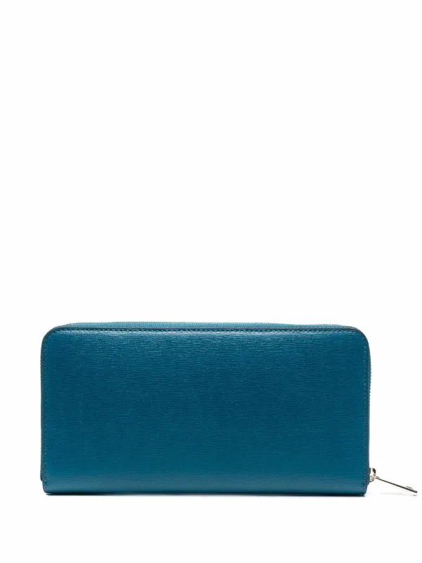teal leather purse