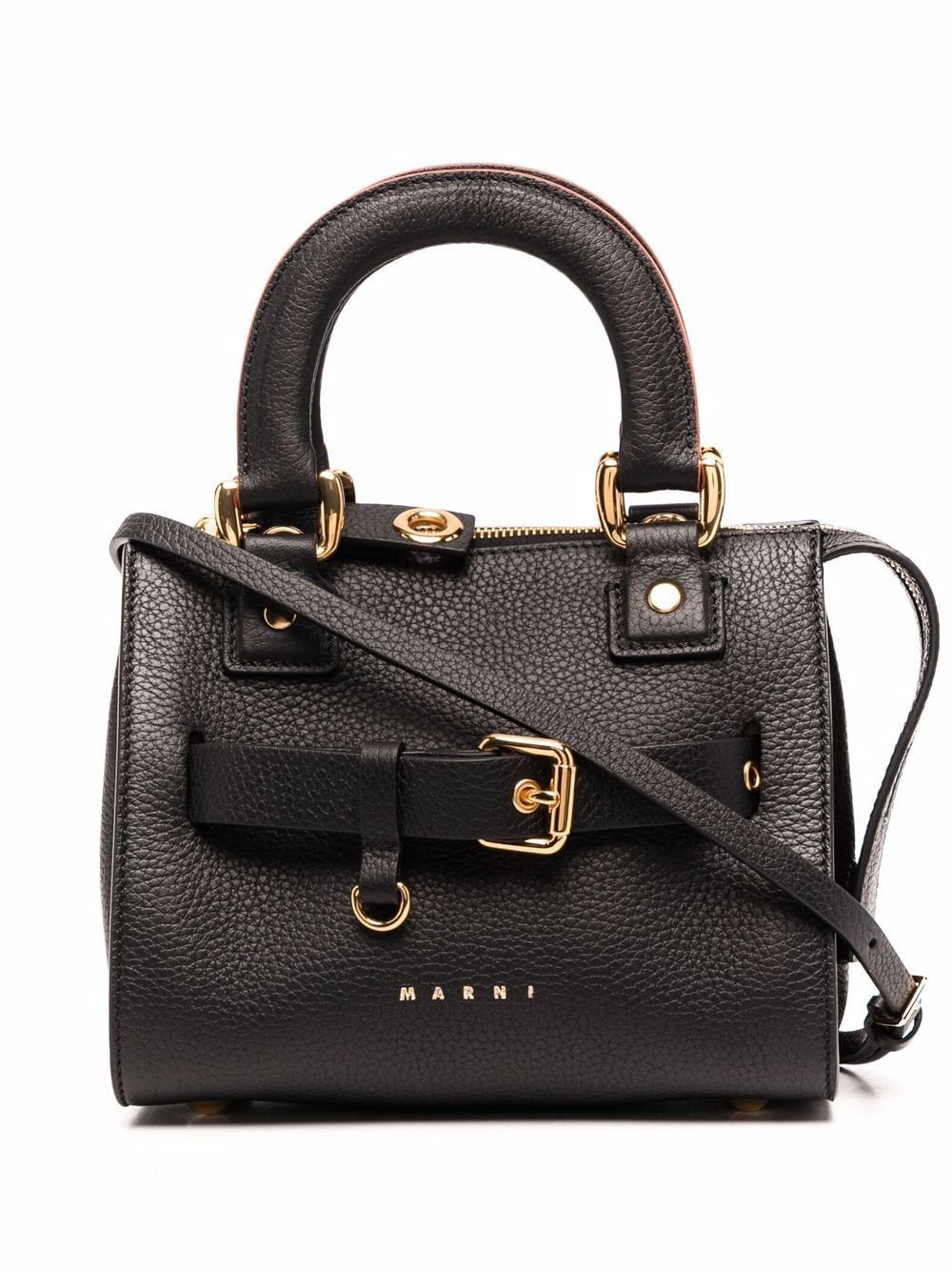 

Marni tote con detalle de hebilla - Negro