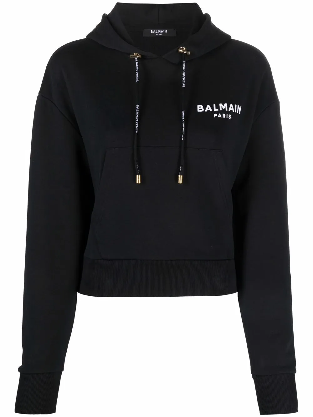 фото Balmain укороченное худи с логотипом