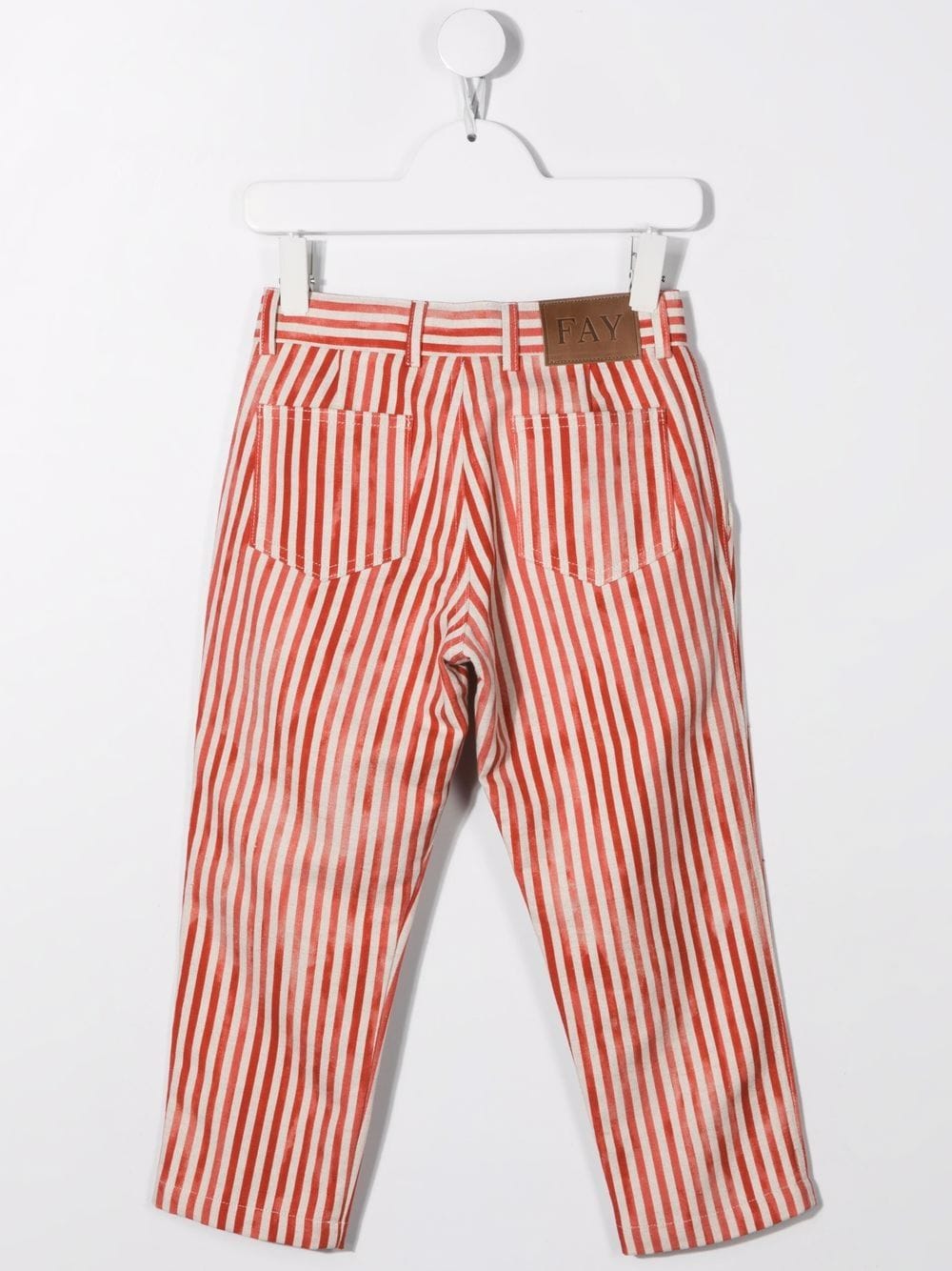 Fay Kids Gestreepte broek - Rood