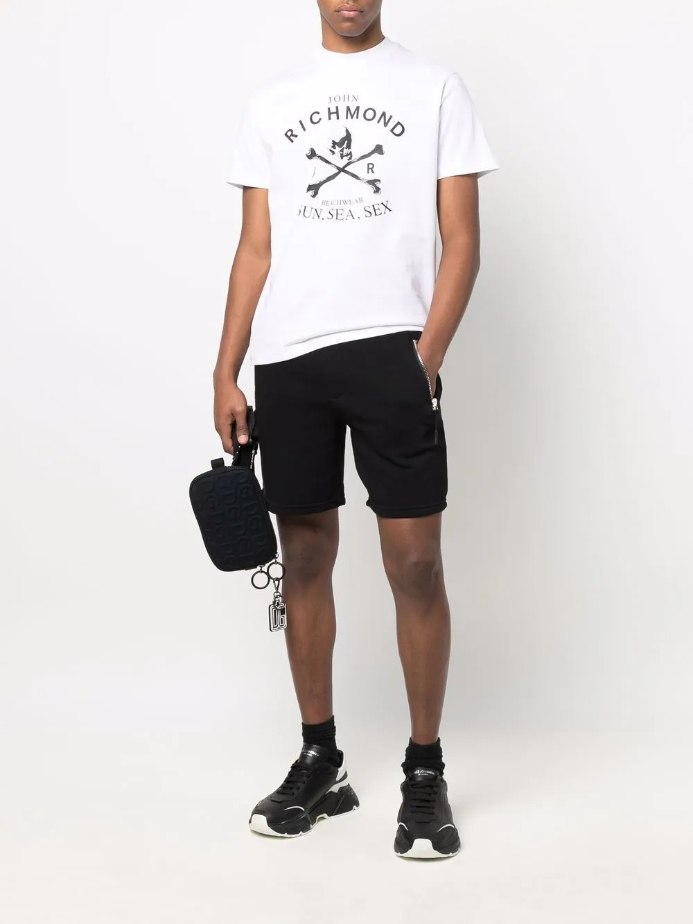 John Richmond T-shirt met logoprint - Wit