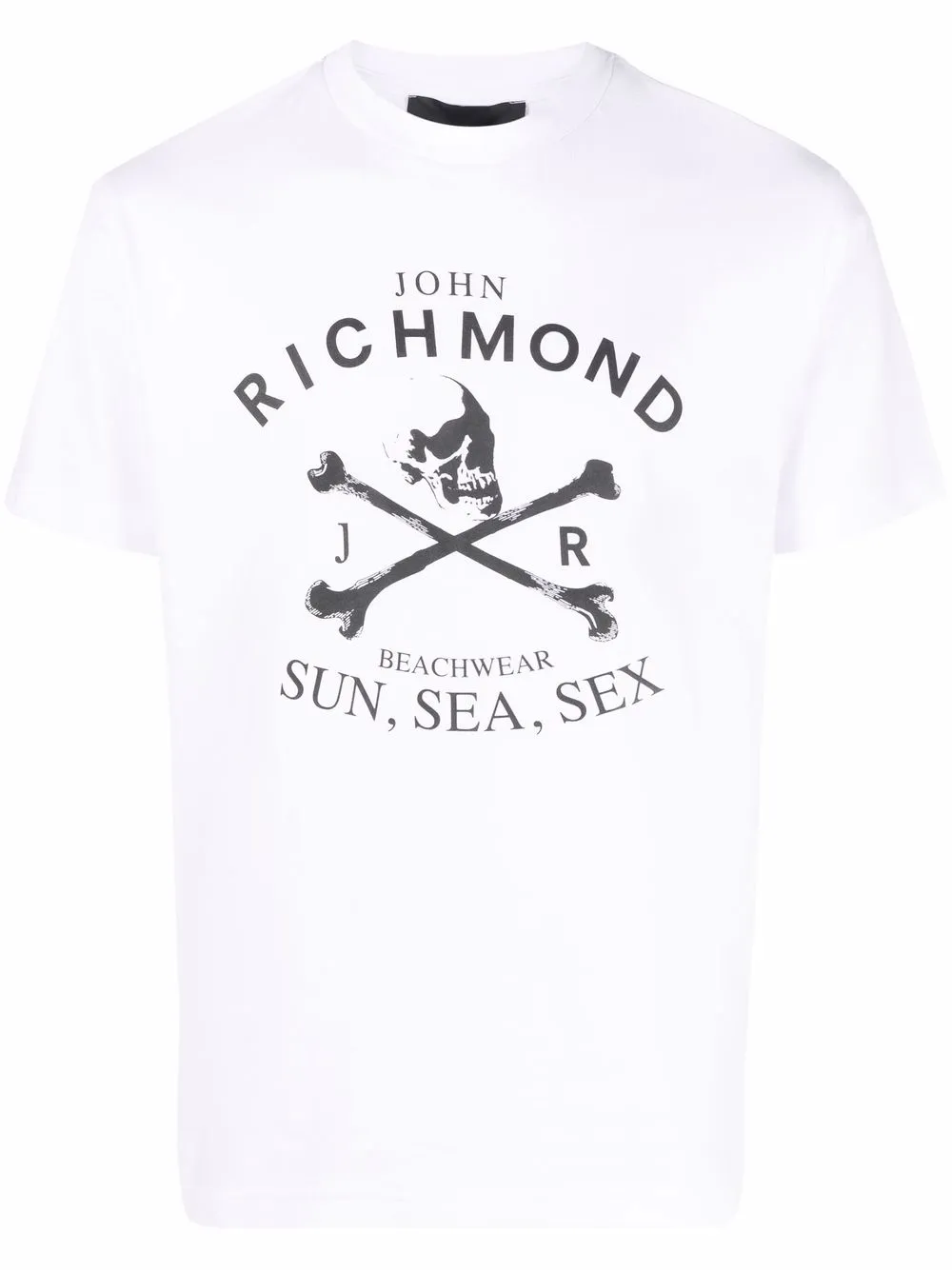 

John Richmond playera con logo estampado - Blanco