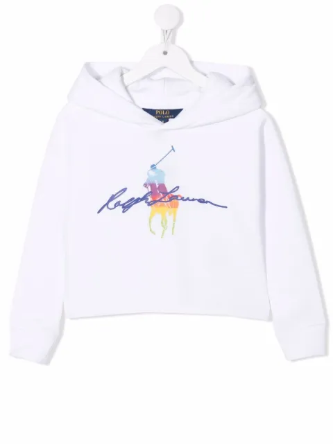 POLO RALPH LAUREN KIDS hoodie con logo bordado