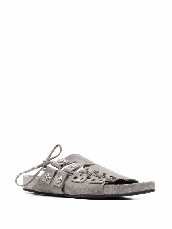 Shop Toga Virilis suede flat sandals with Express Delivery - FARFETCH