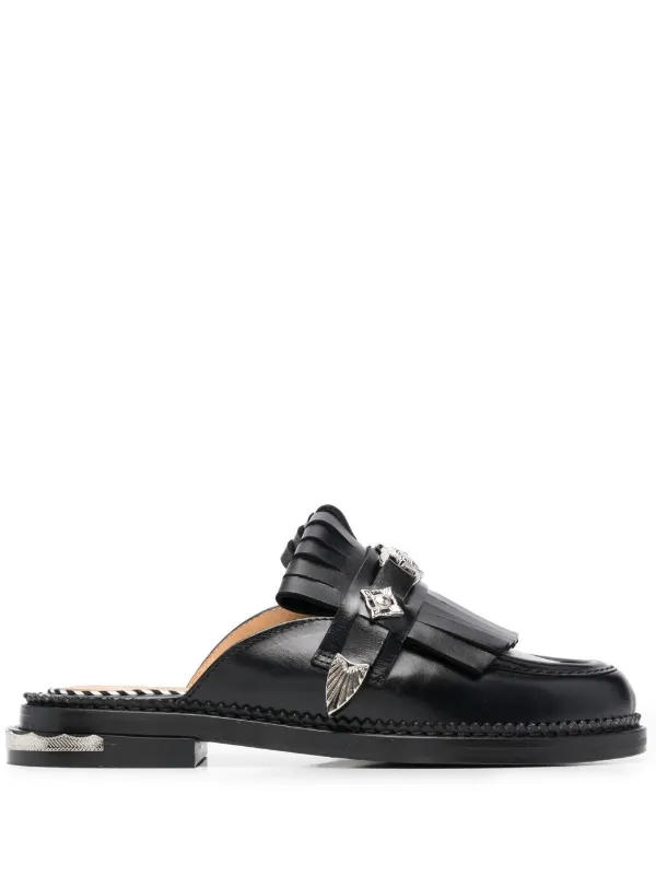 Toga Pulla fringe-trimmed slip-on Mules - Farfetch