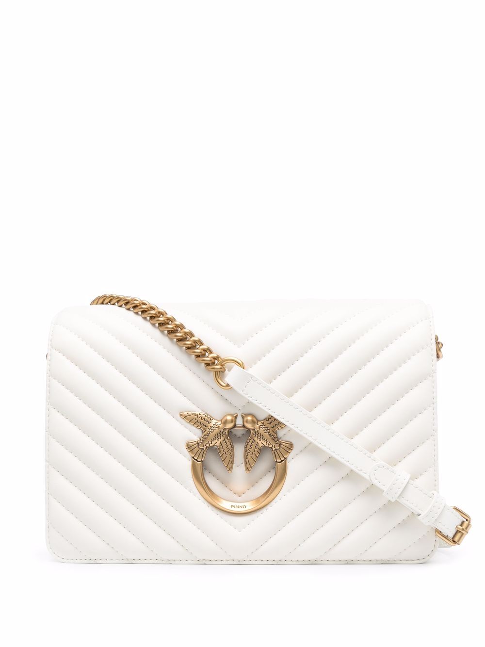 PINKO Classic Love Quilted Shoulder Bag - Farfetch