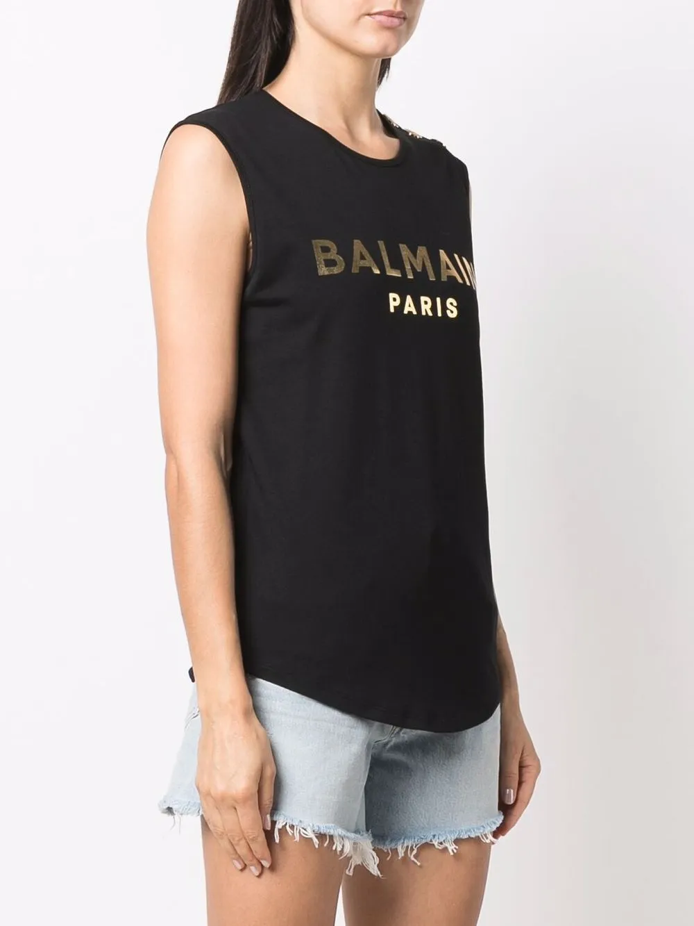 фото Balmain топ с логотипом