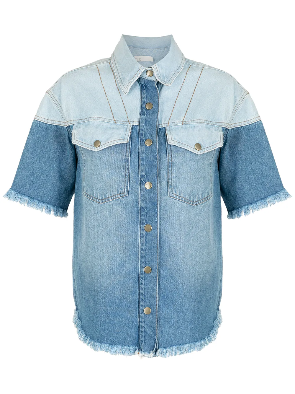 

Nk panelled denim shirt - Blue