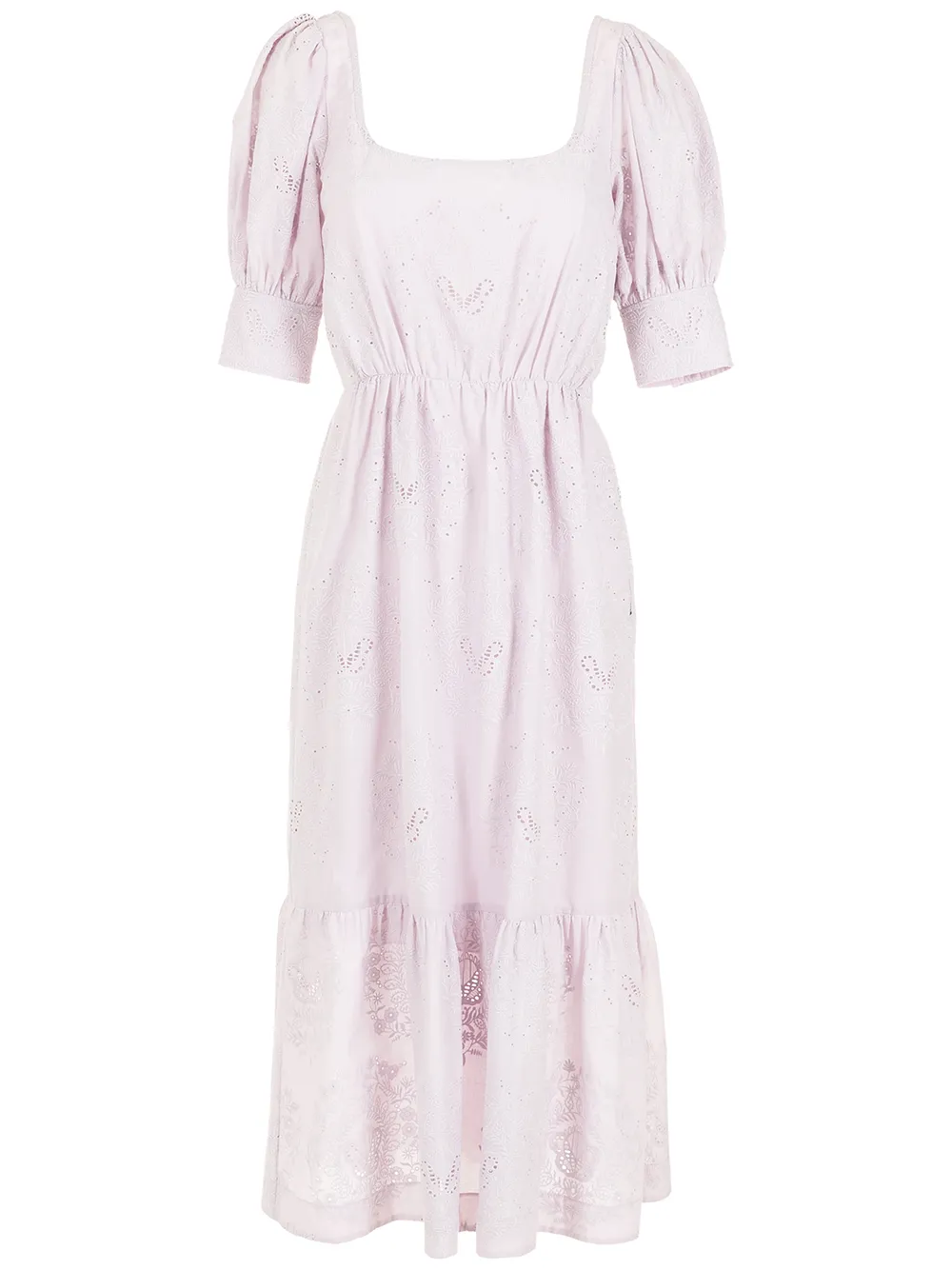 

Nk pointelle trim square-neck dress - Purple