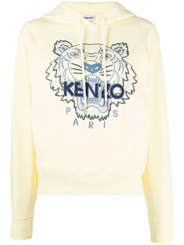 Kenzo logo-embroidered cotton hoodie 