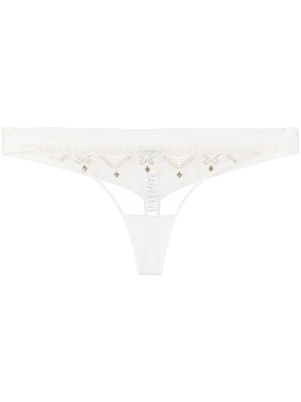 cut-out embroidered thong