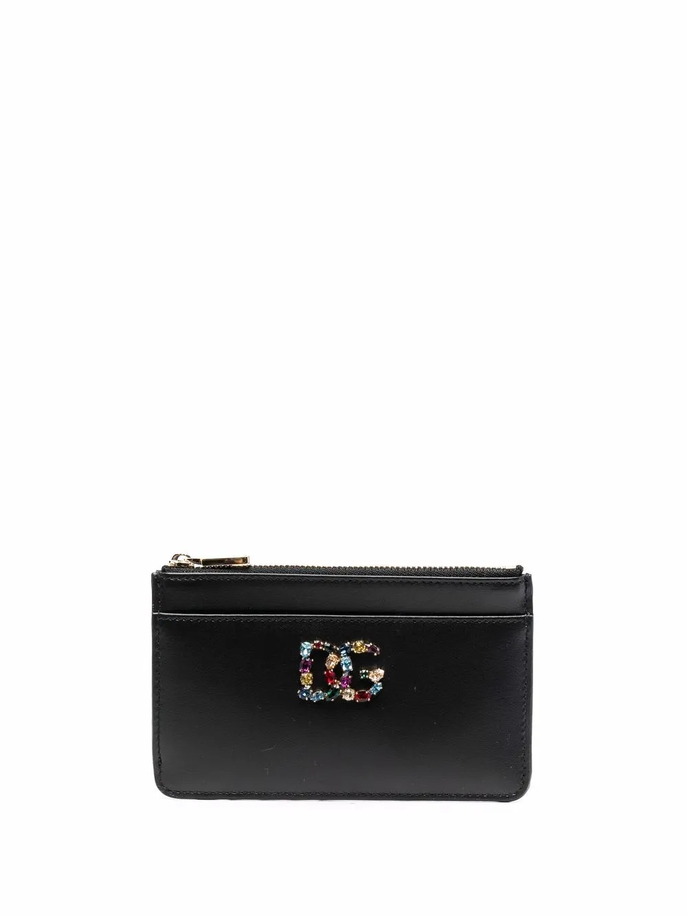 

Dolce & Gabbana tarjetero con detalles de cristales - Negro