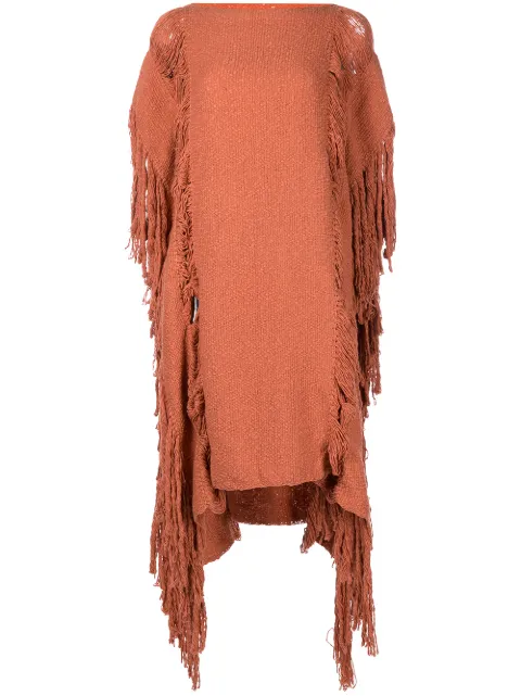VOZ fringe-detail long top