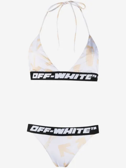 Off-White bikini con motivo Arrows