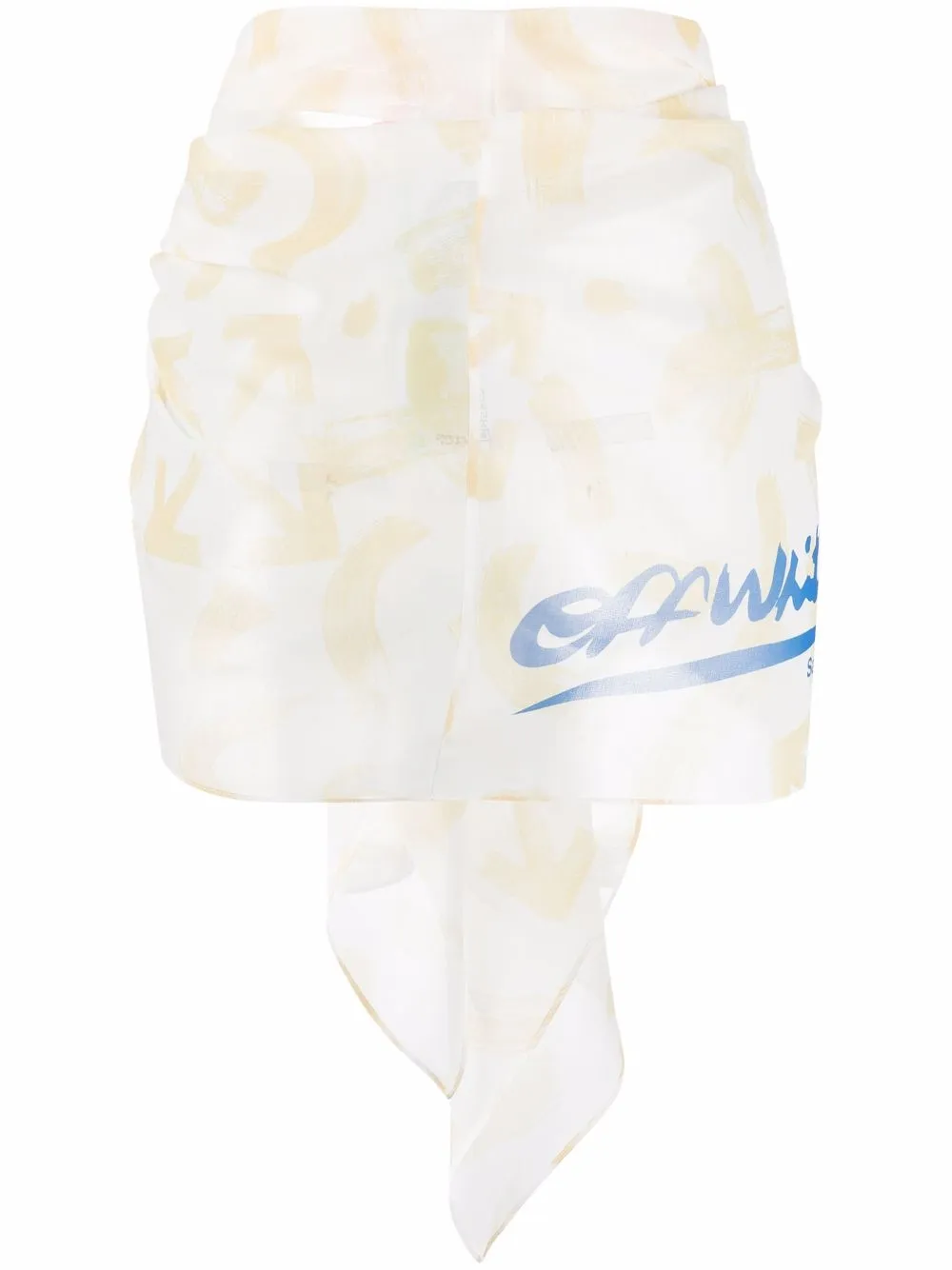  Off-white Arrows-motif Beach Skirt - Yellow 
