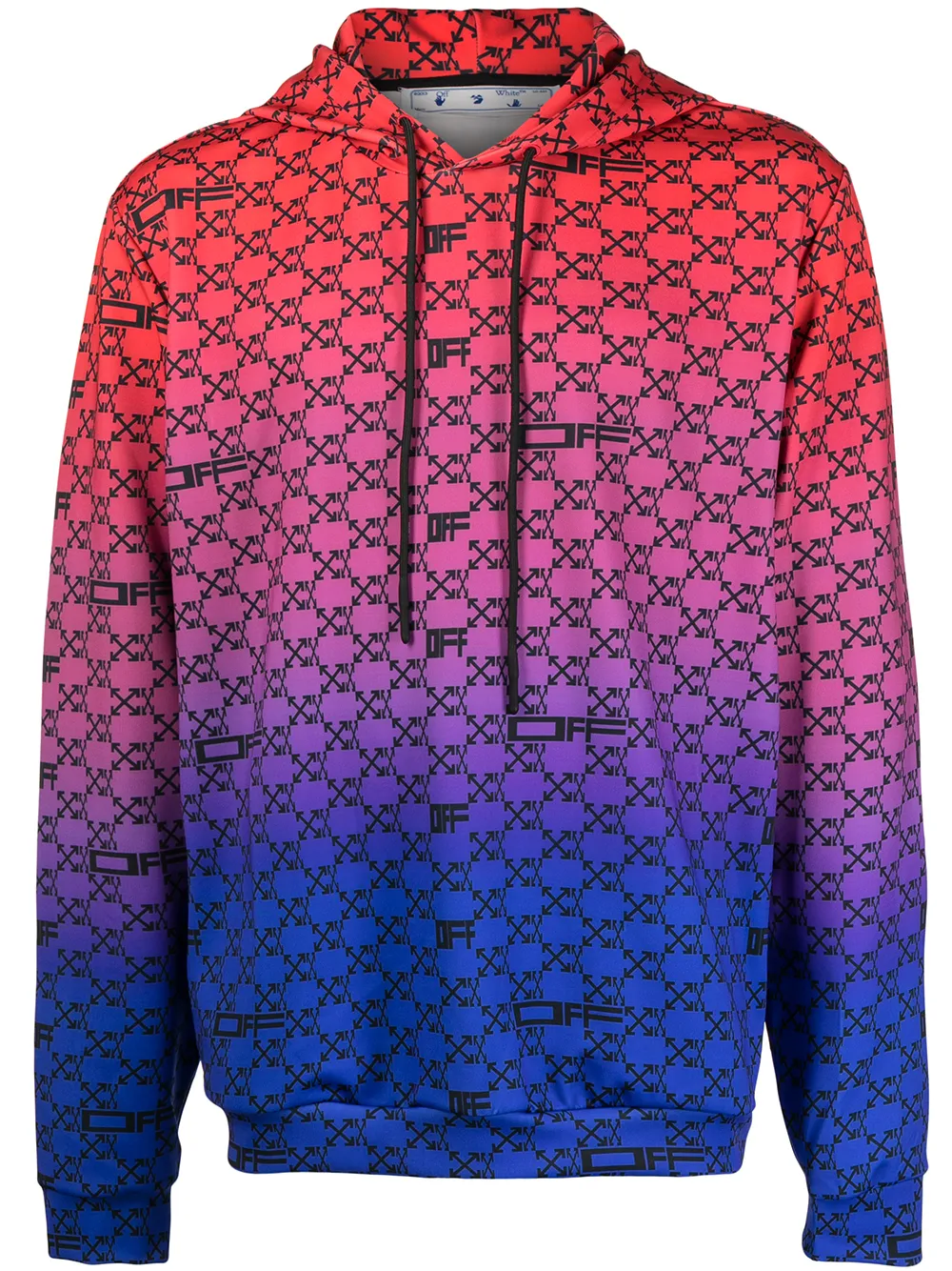 

Off-White Athl Monogram print two-tone hoodie - Multicolour