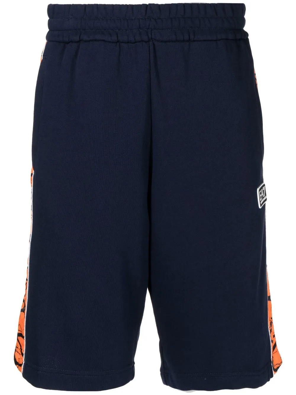 

Ea7 Emporio Armani shorts con franjas del logo - Azul