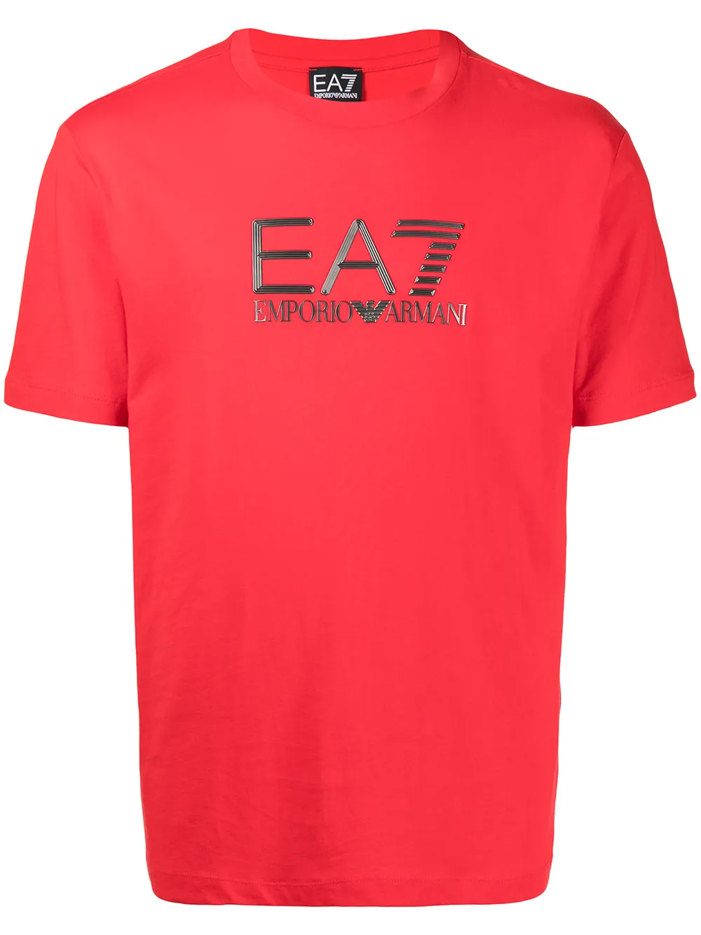 

Ea7 Emporio Armani logo-appliqué T-shirt - Red