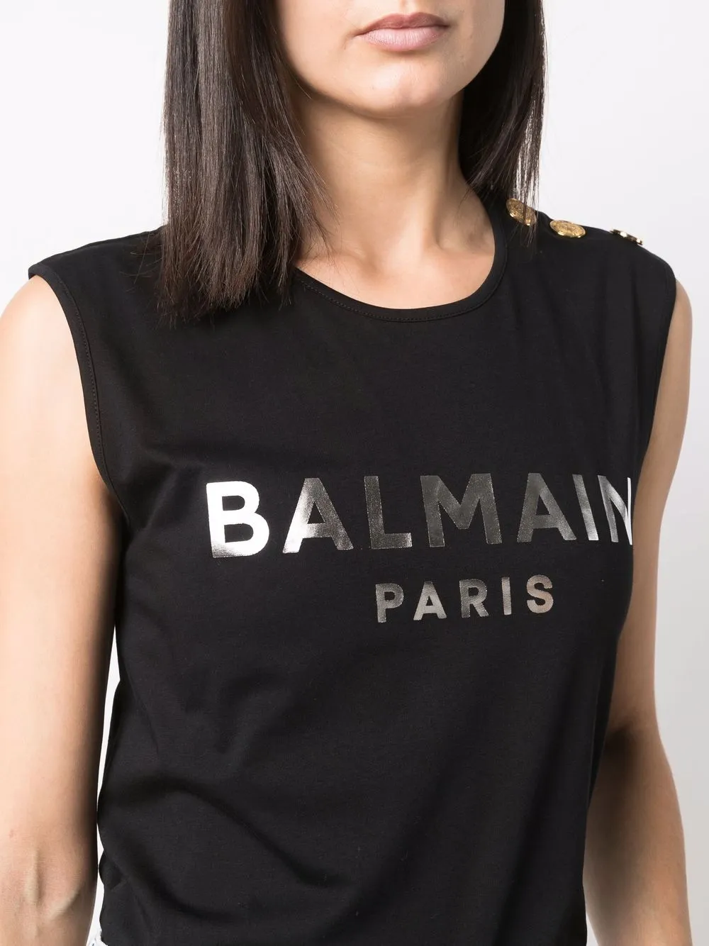 фото Balmain топ с логотипом