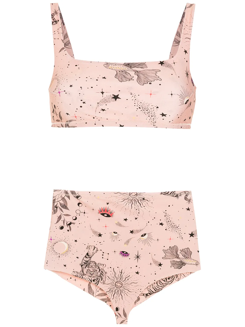 

Nk print-detail bikini - Pink