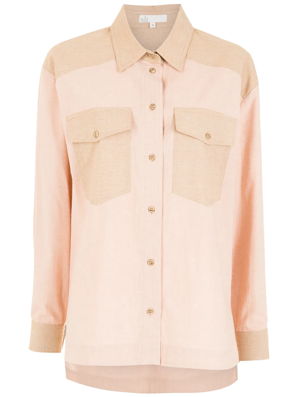 

Nk Rita colour-block long-sleeve shirt - Neutrals