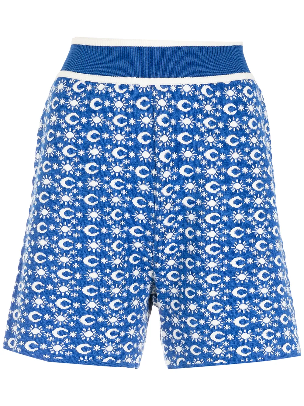 

Nk jacquard knitted shorts - Blue